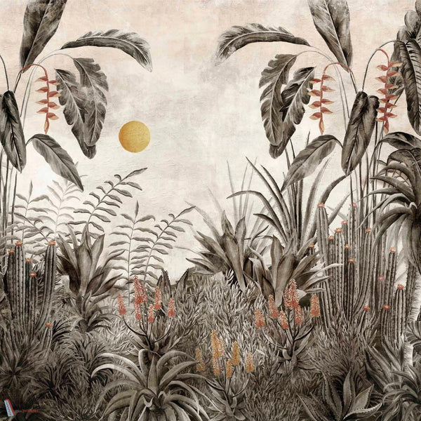 Aduanero wallpaper-Coordonne-Carbón-M2-Selected Wallpapers-Interiors