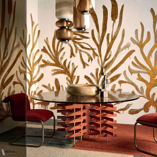 Algues Dorees Tapete-Elitis-Selected-Wallpapers-Interiors