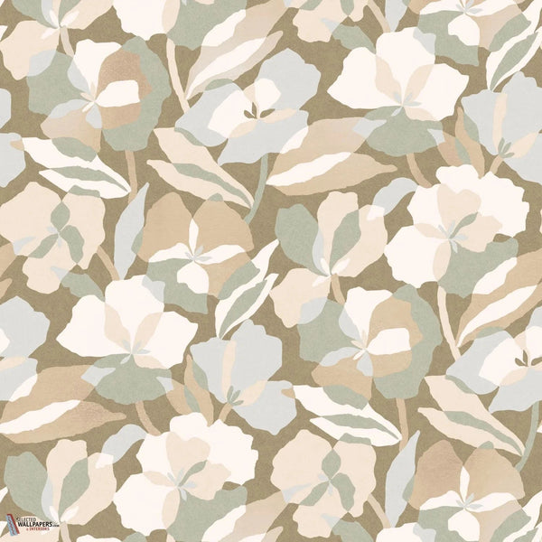 Amaryllis behang-Casamance-Sauge/Nacre-Rol-Selected-Wallpapers-Interiors