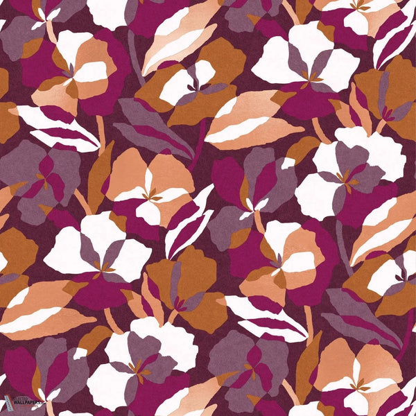 Amaryllis behang-Casamance-Pourple/Ambre-Rol-Selected-Wallpapers-Interiors