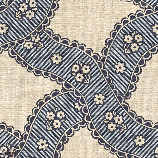 Annie wallpaper-Sandberg-Blue-Roll-Selected Wallpapers-Interiors