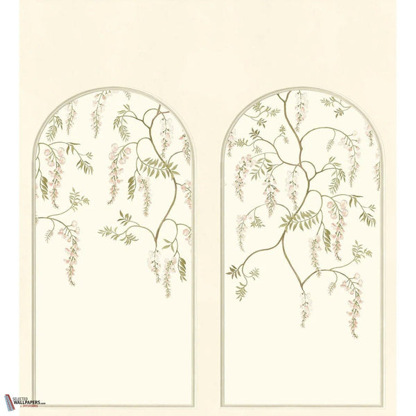 Arezzo Tapete-Casamance-Ivoire/Kaki - Arches-Set-Selected Wallpapers-Interiors