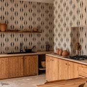 Azilal Embroidery wallpaper-Coordonne-Selected-Wallpapers-Interiors