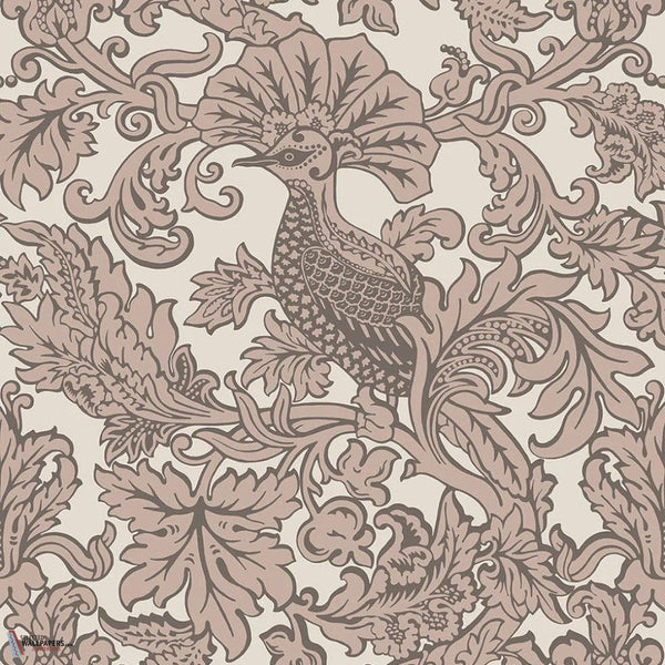 Balabina wallpaper-Cole & Son-Metallic gilver on linen-Roll-Selected Wallpapers-Interiors