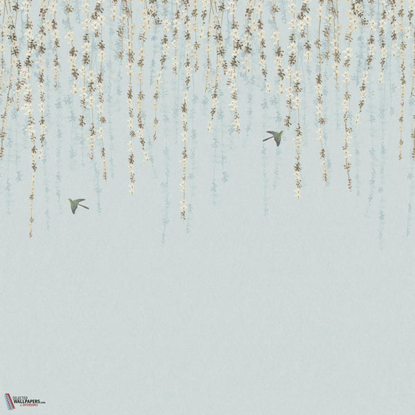 Blossom Mural wallpaper-Thibaut-Blue-Set-Selected Wallpapers-Interiors
