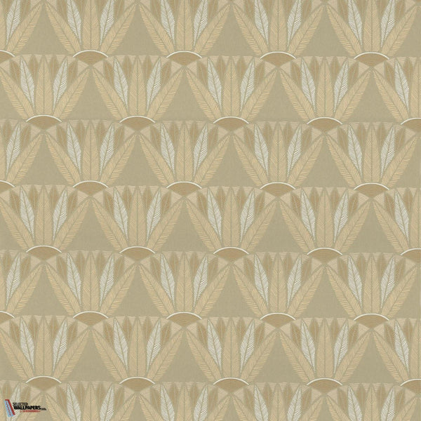 Castalia-Tapete-Casamance-Vert Cendré/Doré-Rolle-76161732-Selected Wallpapers