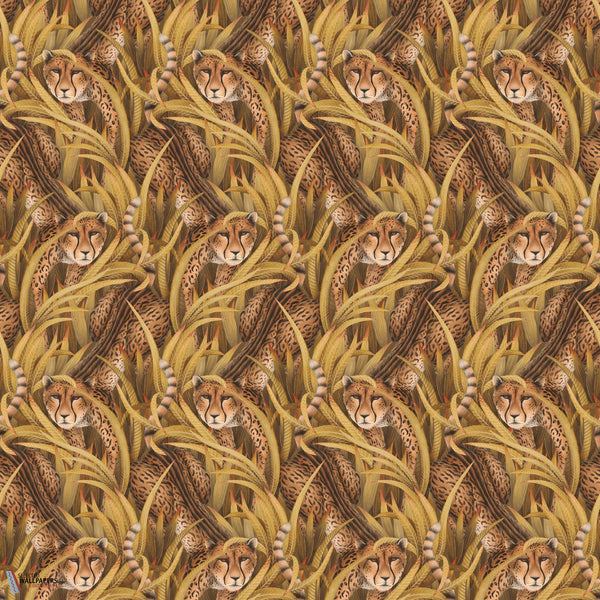 Cheetah Prowl Tapete-Cole & Son-Bronze-Rolle-Selected Wallpapers-Interiors