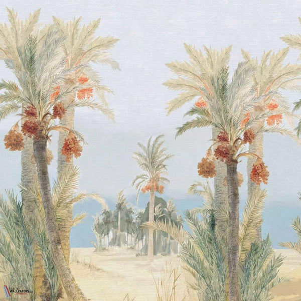 Date Palm wallpaper-1838 wallcoverings-Sand-Set-Selected Wallpapers-Interiors