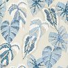 Delila wallpaper-Thibaut-Blue and beige-Roll-Selected Wallpapers-Interiors