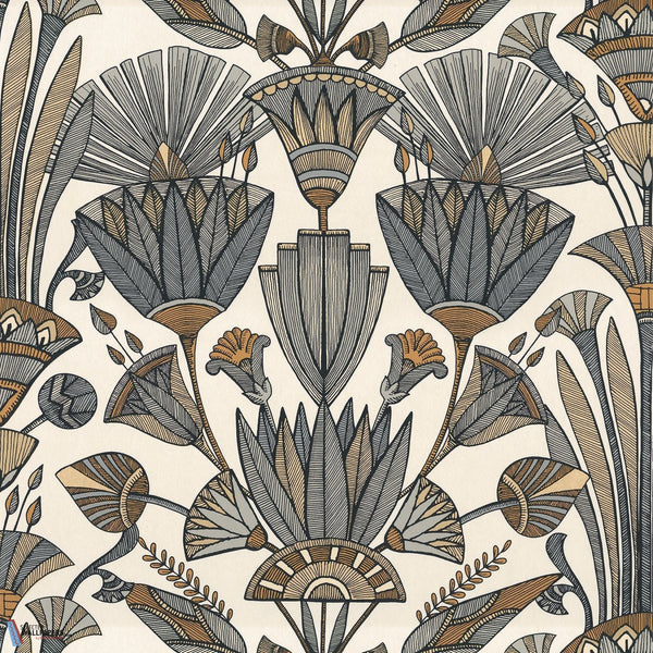 Denderah-Tapete-Casamance-Blanch/Mordoré-Rolle-76130100-Selected Wallpapers