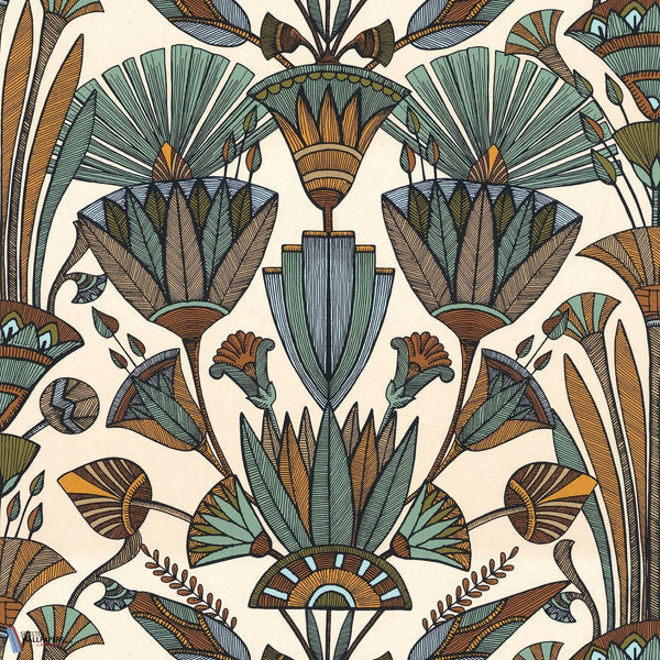 Denderah-Tapete-Casamance-Blanc/Multico-Rolle-76130202-Selected Wallpapers