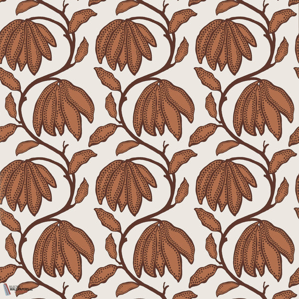 Desert flower wallpaper-Thibaut-Ochre-Roll-Selected Wallpapers-Interiors