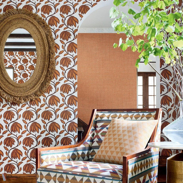 Desert flower wallpaper-Thibaut-Selected Wallpapers-Interiors