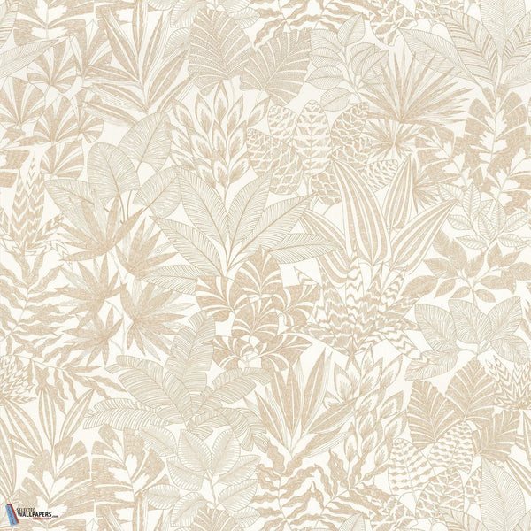 Doum-Tapete-Casamance-Blanc/Doré-Rolle-76151324-Selected Wallpapers