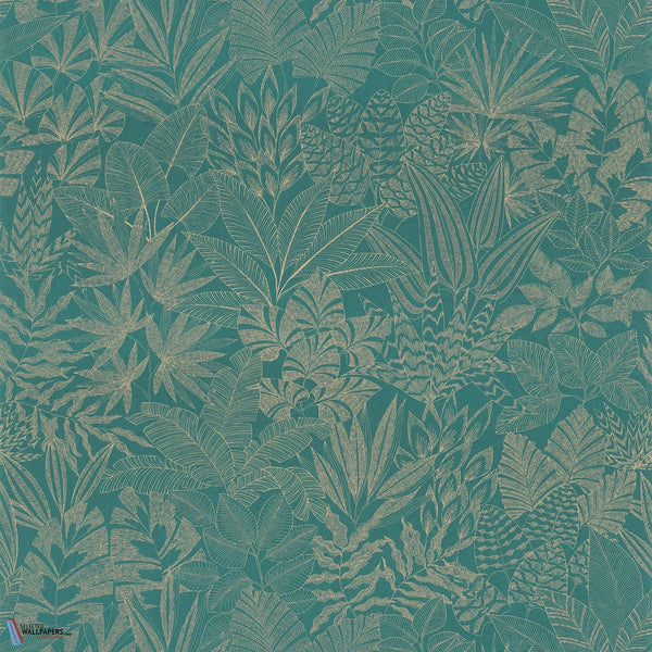 Doum-Tapete-Casamance-Emeraude/Doré-Rolle-76151528-Selected Wallpapers