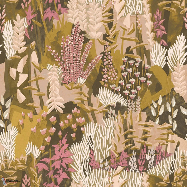 Erica behang-Casamance-Vert Mousse/Blush-Rol-Selected-Wallpapers-Interiors