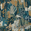 Erica behang-Casamance-Marine/Ocre-Rol-Selected-Wallpapers-Interiors