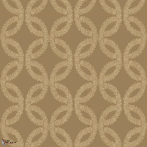Etienne wallpaper-Casamance-Praline/Dore-Roll-Selected Wallpapers-Interiors