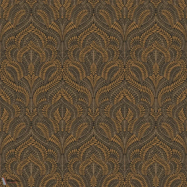 Felix wallpaper-Casamance-Noir/Dore-Roll-Selected Wallpapers-Interiors