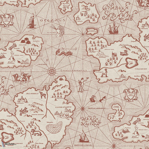Ferdinand wallpaper-Sandberg-Burgundy-Mattic-M2-Selected Wallpapers-Interiors