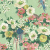 Floral Serenade wallpaper-1838 wallcoverings-Verde-Roll-Selected Wallpapers-Interiors