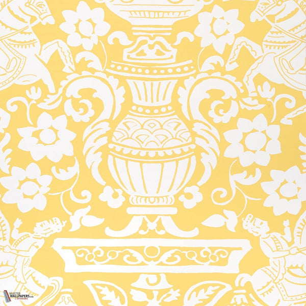 Galway wallpaper-Thibaut-Yellow-Roll-Selected Wallpapers-Interiors