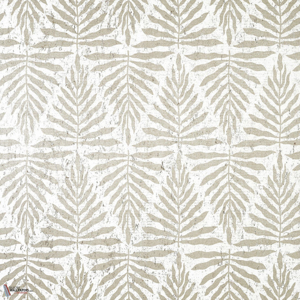 Gasparilla wallpaper-Thibaut-Metallic gilver-Roll-Selected Wallpapers-Interiors