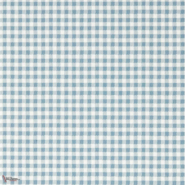 Gingham wallpaper-Sanderson-Picknick blue-Roll-Selected Wallpapers-Interiors