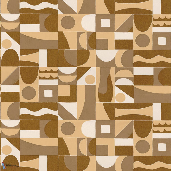 Gourna-Tapete-Casamance-Ocre/Doré-Rolle-76182854-Selected Wallpapers