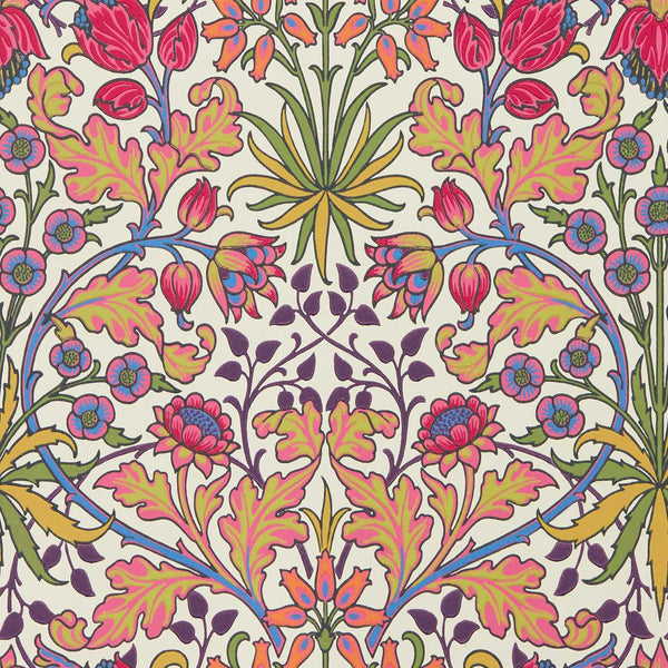 Hyacinth-wallpaper-Morris & Co-Cosmo Pink-Roll-Selected-Wallpapers-Interiors