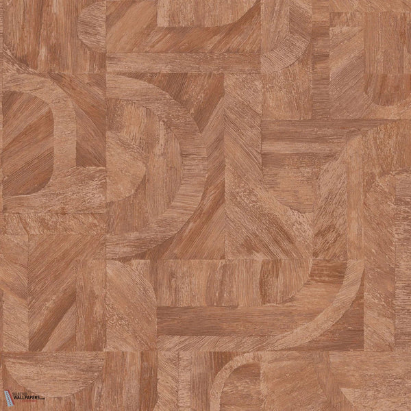 Intarsia wallpaper-Casamance-Terre de Sienne-Roll-Selected-Wallpapers-Interiors