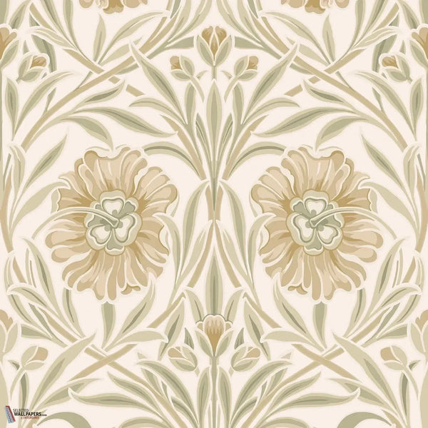 Isadora wallpaper-Casamance-Ivoire/Amande-Roll-Selected Wallpapers-Interiors