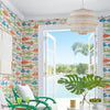Batik fish wallpaper-Thibaut-Selected Wallpapers-Interiors