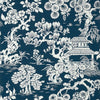 Japanese Garden-Wallpaper-Thibaut-Navy-Roll-T13307-Selected Wallpapers