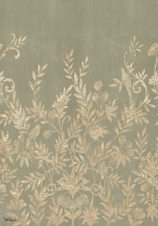 Jardin de Diane wallpaper-Casamance-Lichen/Dore-Set-Selected-Wallpapers-Interiors