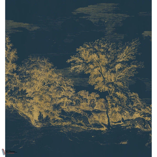 Jouvence wallpaper-Casamance-Encre/Dore-Set-Selected Wallpapers-Interiors