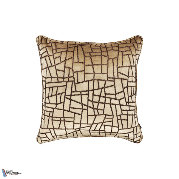 Chooseler Kussen-Zinc Textile-wallpaper-Tobacco-50 x 50 cm-Selected Wallpapers