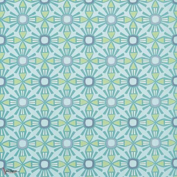 Kona wallpaper-Thibaut-Turquoise-Roll-Selected Wallpapers-Interiors