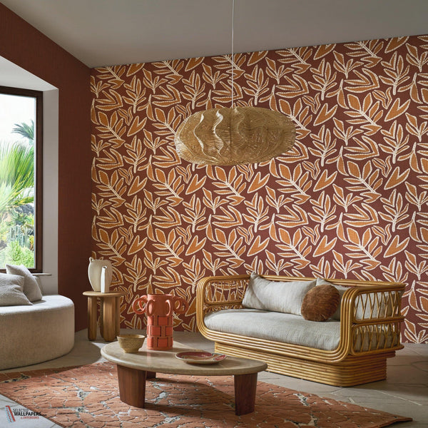 Lanzea wallpaper-Casamance-Selected Wallpapers-Interiors
