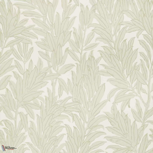 Laurel Leaf wallpaper-1838 wallcoverings-Natural-Roll-Selected Wallpapers-Interiors