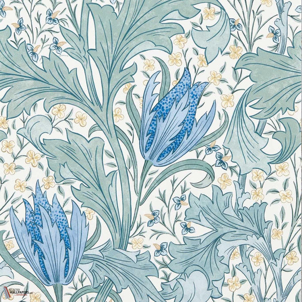 Lent Lily wallpaper-Morris & Co-Cornflower Blue-Roll-Selected Wallpapers-Interiors