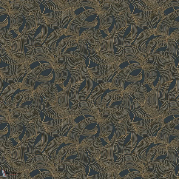 Leontine Tapete-Casamance-Encre/Dore-Rolle-Selected Wallpapers-Interiors