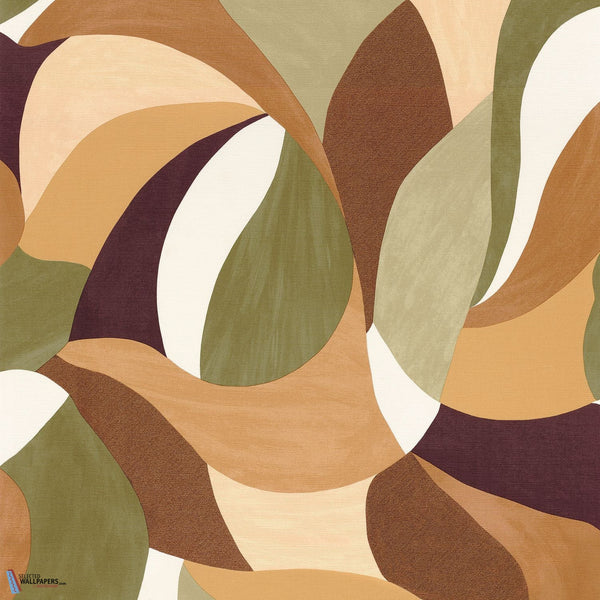 Mandorla-Tapete-Casamance-Kaki/Terre de Sienne-Rolle-76200202-Selected Wallpapers