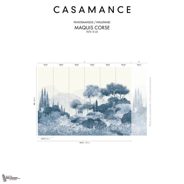 Maquis Corse wallpaper-Casamance-Selected-Wallpapers-Interiors
