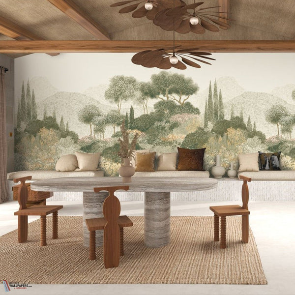 Maquis Corse wallpaper-Casamance-Selected-Wallpapers-Interiors