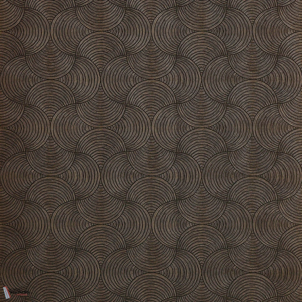 Meteore wallpaper-Casamance-Noir/Dore-Roll-Selected-Wallpapers-Interiors