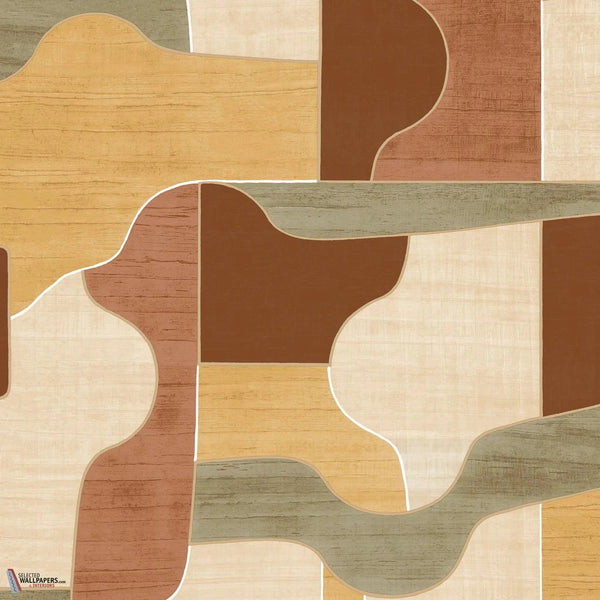 Modernismo wallpaper-Casamance-Blush/Vanille-Roll-Selected-Wallpapers-Interiors