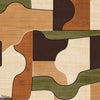 Modernismo wallpaper-Casamance-Ambre/Kaki-Roll-Selected-Wallpapers-Interiors