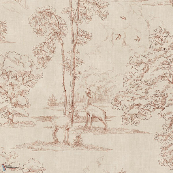 Montfort Mural wallpaper-Sandberg-Terracotta-Mattic-M2-Selected Wallpapers-Interiors