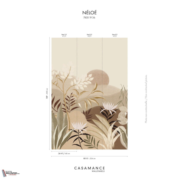 Neloe wallpaper-Casamance-Selected Wallpapers-Interiors